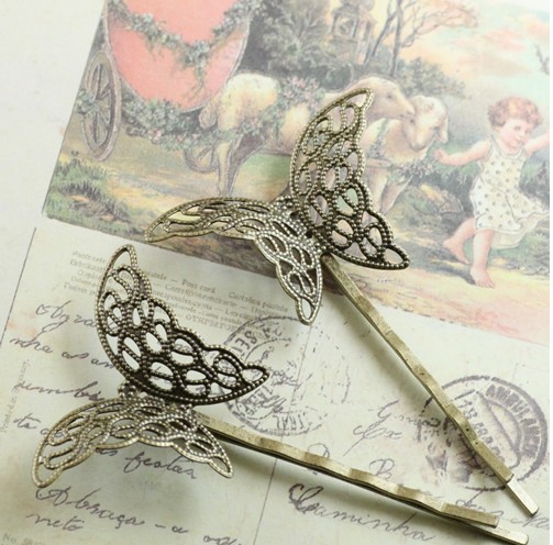 27X40MM Antique Bronze Hair Side Clips