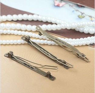 60MM K Iron Clasps Hair Clips Pins With 2 Holes