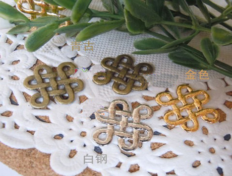 14x17mm Chinese Knot Charm Pendant Connector
