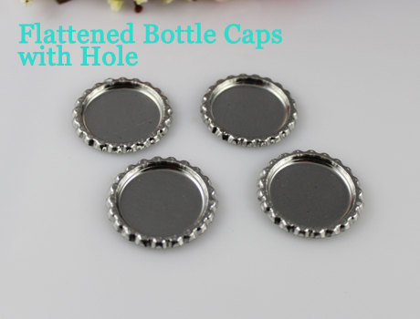 flattened Bottle caps WITH HOLES