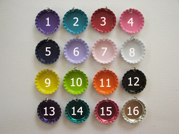 Double sided Color Crown Bottle caps with rings 