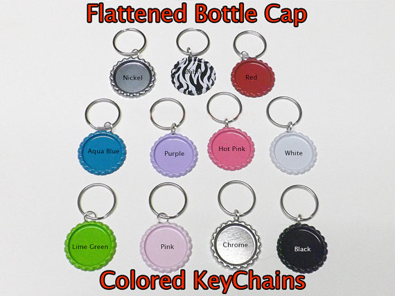 Colors DIY Bottle Cap Key Chain