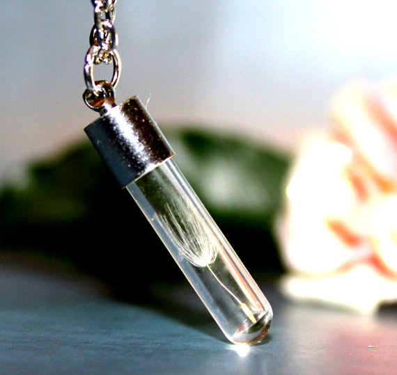 6MM Dandelion Seed in a tiny glass vial
