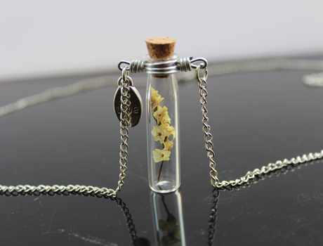 40X10MM Real Nature dry flowers Necklace