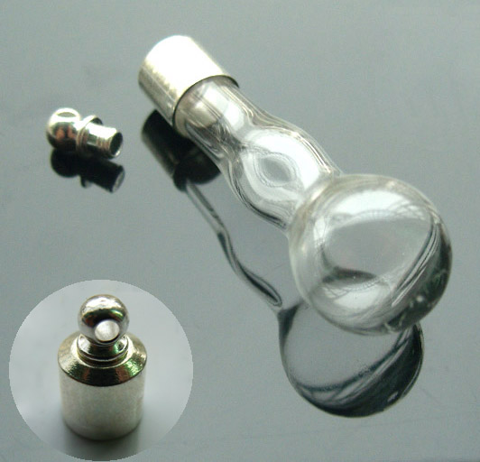 Bottle Gourd (Preglued silver-plated screw caps)