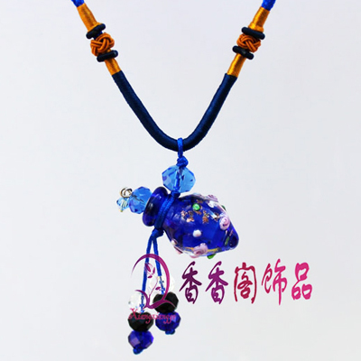 Murano Glass Perfume Flower Necklaces (with cord)