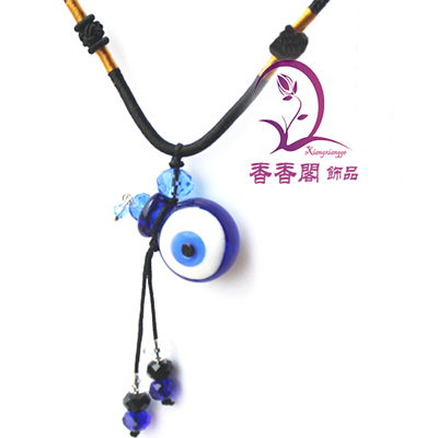 Murano Glass Perfume Lucky Eye Necklaces (with cord)
