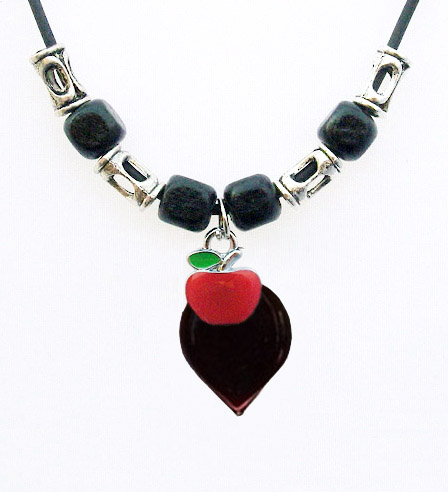 Blood Vial Fang Necklace with Apple