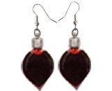 Heart Plain Blood Vial Earrings(5MM Glass Vials,Sold in per pairs)