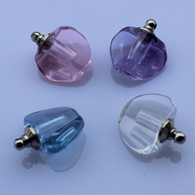 Crystal Plain Perfume Vials Apple(16x19MM,assorted colors)