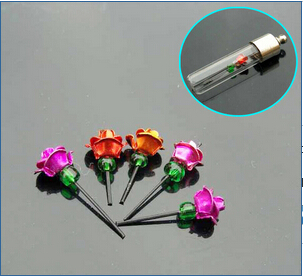 Mini Metal Rose For 8MM Vials (sold in per package of 100pcs assorted colors)