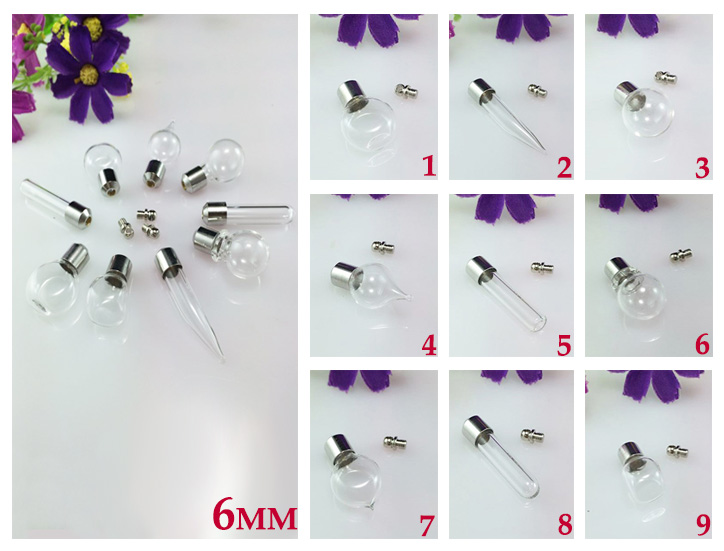 6MM Glass vials(Preglued Nickel-plated screw caps)