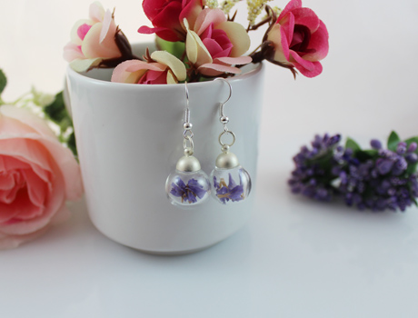 16MM Forget Me Not Real Dry Flower Earrings (Sold in per pairs)