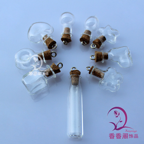20x20MM Wishing Bottles With Eye Screw(10 Designs Available)