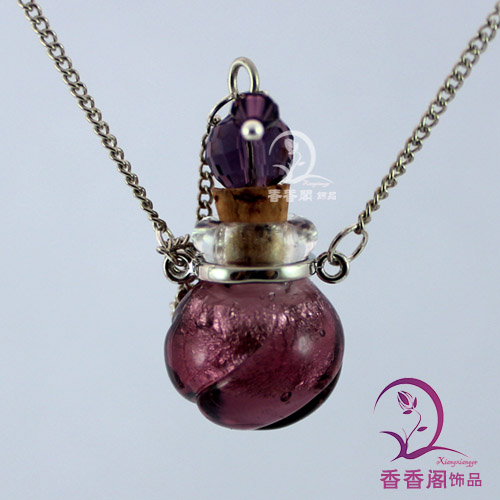 Murano Glass Perfume Necklace Ball 