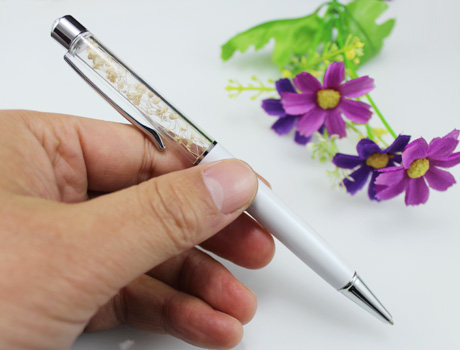 Crystal Gem Pen with Real Dry Gypsophila inside(5 Colors Aviable)