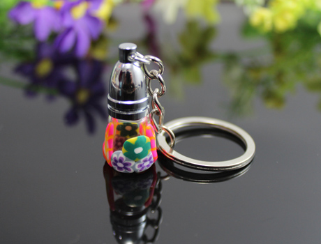 Mini FIMO Aroma Vial Keychain (Assorted Colors)