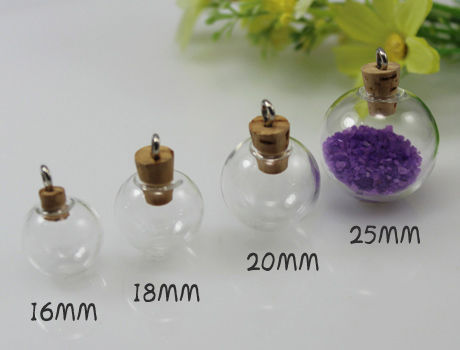 16MM 18MM 20MM 25MM Glass Globe Ball With Ring Corks