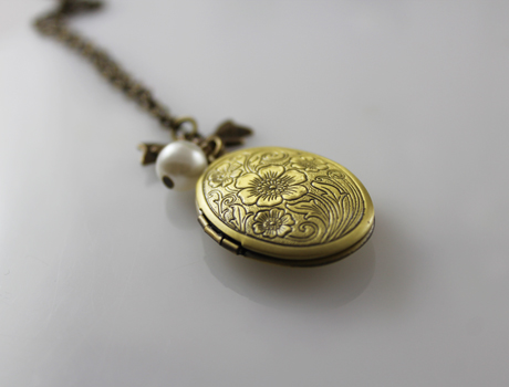 30x24MM Bronze Wish Box Necklace