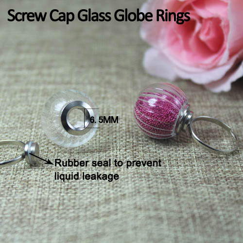 20MM Screw Glass Ball Ring(Adjustable)