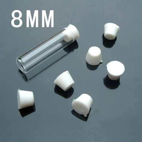 RUBBER STOPPERS FOR 8MM GLASS VIALS