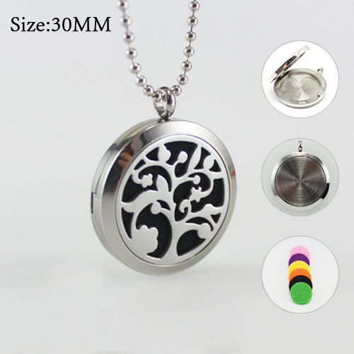 30MM Tree of Life Diffuser Locket  Necklace