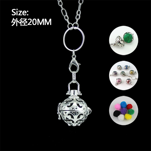 20MM Perfume Locket Ball Necklace