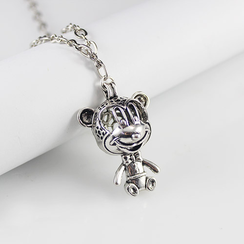 42x20MM Cute Mickey Mouse Diffuser Locket Necklace