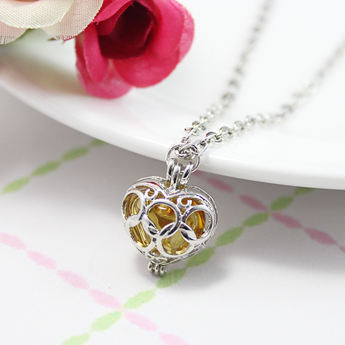 15x12MM Olympic Heart Diffuser Locket Necklace