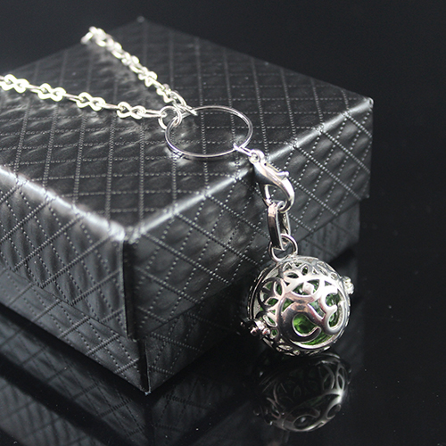 21x26MM 3D Magic Ball Diffuser Locket  Necklace