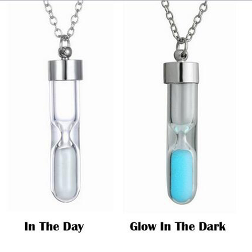 6MM Sandglass Tube Glowing Necklace
