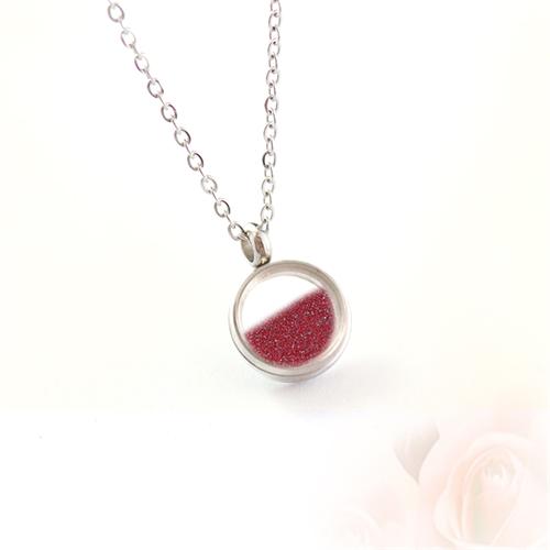 Stainless Steel 12MM Glass Locket Necklace