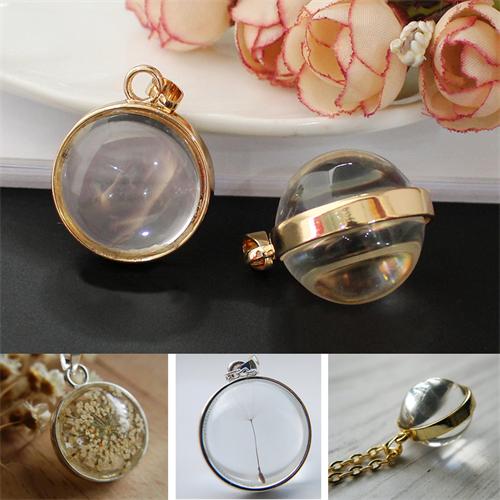 Brass setting fit with 25mm glass cabochon pendant