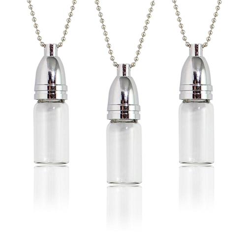Mini Vials (3 Sizes) with Necklace Chain