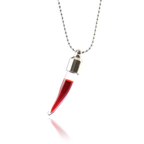 6MM Glass Vial with Ball Necklace Chain
